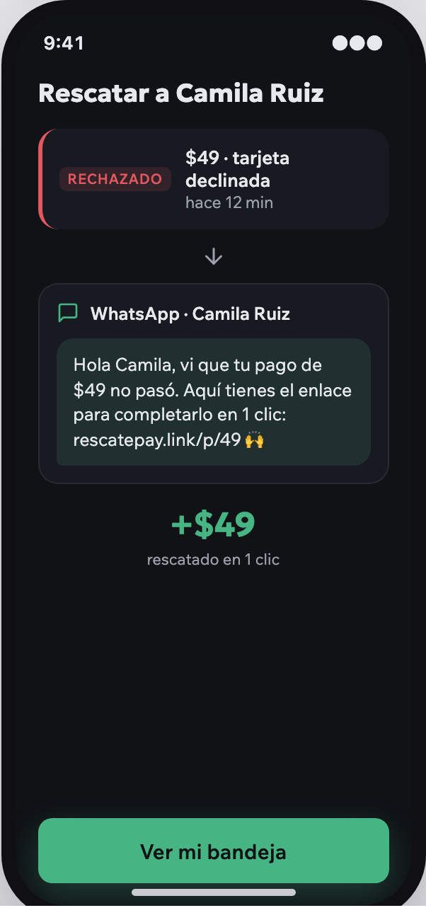 Rescatar abre WhatsApp con todo listo